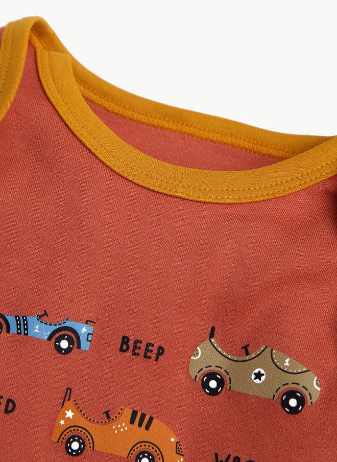 Bontots Infant Boys Pack of 2 Organic Cotton Bodysuits - Image 5